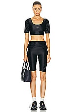 adidas by Stella McCartney Rolltop Short in Black, view 5, click to view large image.