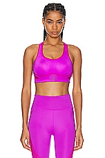 adidas by Stella McCartney True Pace High Support Sports Bra in Shock Purple, view 1, click to view large image.