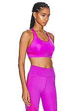 adidas by Stella McCartney True Pace High Support Sports Bra in Shock Purple, view 2, click to view large image.