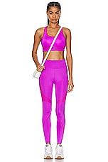 adidas by Stella McCartney True Pace High Support Sports Bra in Shock Purple, view 4, click to view large image.