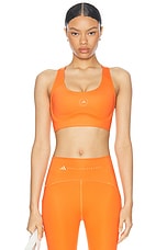 adidas by Stella McCartney Truepurpose Power Impact Training Medium Support Sports Bra in Semi Impact Orange, view 1, click to view large image.