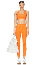 adidas by Stella McCartney Truepurpose Power Impact Training Medium Support Sports Bra in Semi Impact Orange, view 4, click to view large image.