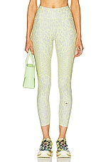 adidas by Stella McCartney True Purpose Optime Training 7/8 Legging in Blush Yellow & Chalk Pearl, view 1, click to view large image.