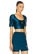 adidas by Stella McCartney Crop Top in Tech Mineral, view 2, click to view large image.
