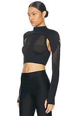 adidas by Stella McCartney Truestrength Knit Yoga Tank Top in Black, view 4, click to view large image.