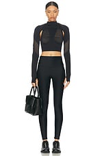 adidas by Stella McCartney Truestrength Knit Yoga Tank Top in Black, view 6, click to view large image.