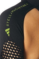 adidas by Stella McCartney Truestrength Knit Yoga Tank Top in Black, view 7, click to view large image.