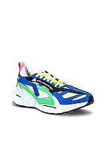 adidas by Stella McCartney Solarglide Sneaker in Blue, Green, & White, view 2, click to view large image.