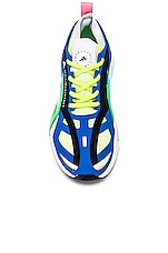 adidas by Stella McCartney Solarglide Sneaker in Blue, Green, & White, view 4, click to view large image.