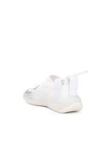 adidas by Stella McCartney Sportswear Low Ground Sneakers in White & Off White, view 3, click to view large image.