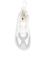 adidas by Stella McCartney Sportswear Low Ground Sneakers in White & Off White, view 4, click to view large image.