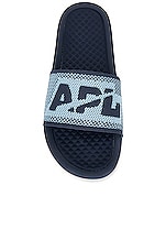 APL: Athletic Propulsion Labs Techloom Slide in Midnight & Ice Blue, view 4, click to view large image.