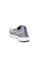 APL: Athletic Propulsion Labs Techloom Breeze Sneaker in Cement & White, view 3, click to view large image.