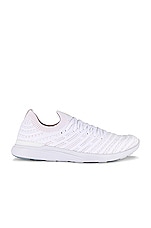 APL: Athletic Propulsion Labs Techloom Wave Sneaker in White & Cream, view 1, click to view large image.