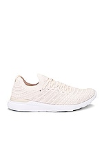 APL: Athletic Propulsion Labs Techloom Wave Sneaker in Beach, Ivory & White, view 1, click to view large image.