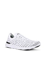 APL: Athletic Propulsion Labs Techloom Wave in White & Black, view 2, click to view large image.