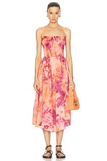 All That Remains Kai Dress in Plum & Peach Tie Dye, view 1, click to view large image.
