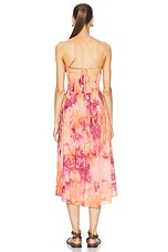 All That Remains Kai Dress in Plum & Peach Tie Dye, view 3, click to view large image.