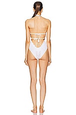 All That Remains Honey Maillot One Piece Swimsuit in White, view 3, click to view large image.