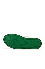 Autry Medalist Low Sneaker in White & Green, view 6, click to view large image.