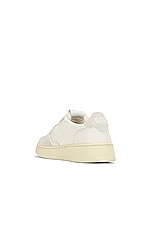 Autry Open Low Sneaker in White, view 3, click to view large image.