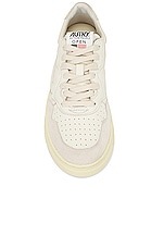 Autry Open Low Sneaker in White, view 4, click to view large image.