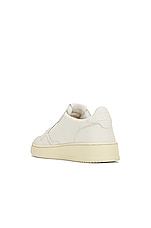 Autry Medalist Low Sneaker in Goat White, view 3, click to view large image.