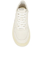 Autry Medalist Low Sneaker in Goat White, view 4, click to view large image.