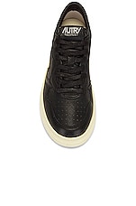 Autry Medalist Low Sneaker in Goat Black, view 4, click to view large image.