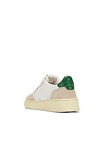 Autry Medalist Low Sneaker in White & Amazon, view 3, click to view large image.