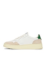 Autry Medalist Low Sneaker in White & Amazon, view 5, click to view large image.