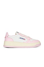 Autry Bicolor Medalist Sneaker in Blush Bride, view 1, click to view large image.