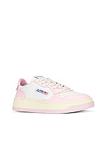 Autry Bicolor Medalist Sneaker in Blush Bride, view 2, click to view large image.