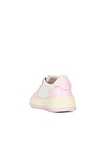 Autry Bicolor Medalist Sneaker in Blush Bride, view 3, click to view large image.