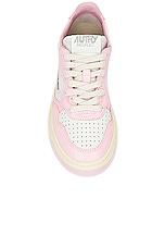 Autry Bicolor Medalist Sneaker in Blush Bride, view 4, click to view large image.
