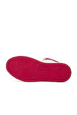 Autry Bicolor Medalist Mid Sneaker in White & Red, view 6, click to view large image.