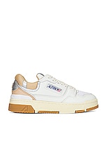 Autry CLC Sneaker in White, Silver & Candging, view 1, click to view large image.
