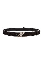 THE ATTICO Long Belt in Black, view 1, click to view large image.
