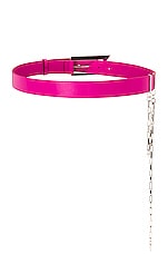 THE ATTICO Chain Detail Belt in Fuchsia, view 2, click to view large image.