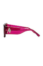 THE ATTICO Marfa Sunglasses in Maroon, view 3, click to view large image.