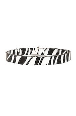 THE ATTICO Zebra Belt in White & Black, view 2, click to view large image.