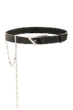 THE ATTICO Cintura Belt in Black, view 1, click to view large image.