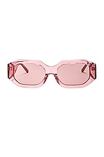 THE ATTICO Blake Sunglasses In Pink in Pink, view 1, click to view large image.