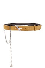 THE ATTICO Cintura Belt in Light Chocolate, view 1, click to view large image.
