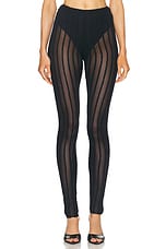 THE ATTICO Sheer Tights in Black, view 1, click to view large image.
