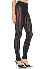 THE ATTICO Sheer Tights in Black, view 2, click to view large image.