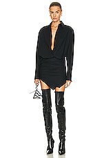 THE ATTICO Hatty Mini Dress in Black, view 1, click to view large image.