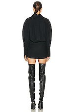 THE ATTICO Hatty Mini Dress in Black, view 3, click to view large image.