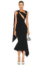 THE ATTICO Samm Midi Dress in Black FWRD