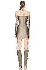 THE ATTICO Lyna Mini Dress in Military, view 4, click to view large image.